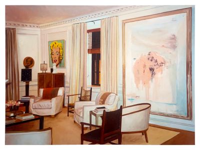 Brian Rideout, American Collection Painting 60 (Twombly, Warhol) (2023).