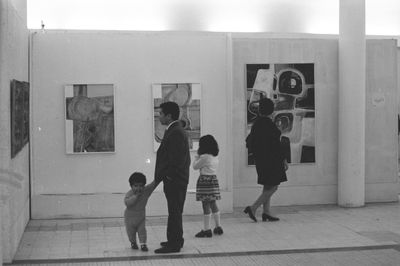 Exhibition view: Moroccan artists at the Baghdad Biennial (1974). © M. Melehi archives/estate. Photo: M. Melehi.