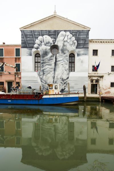 Maurizio Cattelan, Father. Exhibition view: With my eyes, 60th Venice Biennale, 2024.