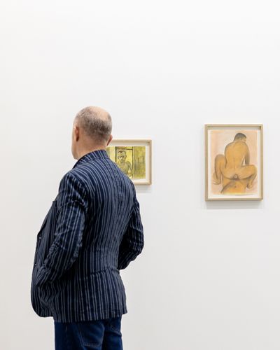 Exhibition view: Louis Fratino at Galerie Neu, miart 2024, Milan (12–14 April 2024).