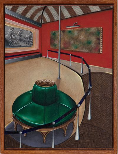 Gus Monday, Wallace Collection (2024). Oil on linen on pineboard. 40 x 30 x 2.5 cm.