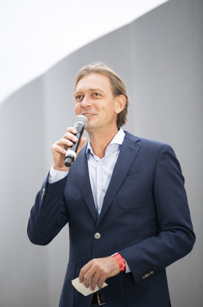 Rubin Museum Executive Director Jorrit Britschgi at the opening of the Mandala Lab, London on September 16, 2023. Photo by Ali Smith. Courtesy of the Rubin Museum of Art.