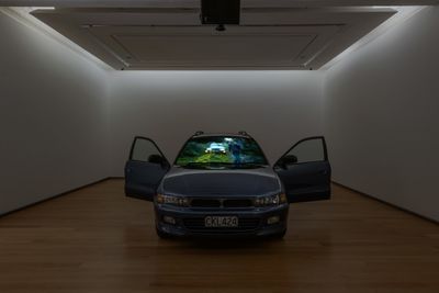 Juliet Carpenter, EGOLANE (2022–24). Exhibition view: Auckland Art Gallery Toi o Tāmaki.