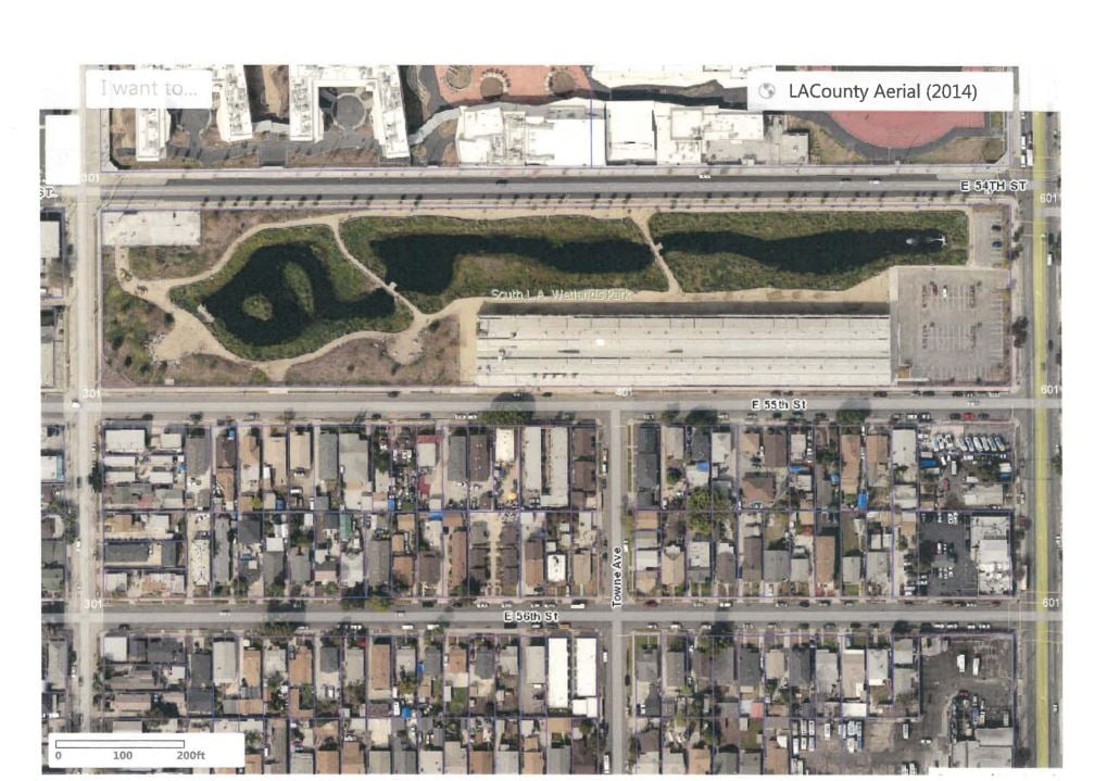 Aerial map of LA County, courtesy of the Board of Recreation and Park Commissioners, May 2017.