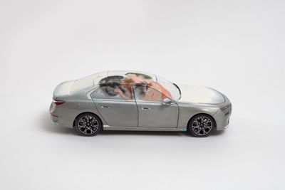 Alvaro Barrington, Star Trek: the Kiss (2024). Limited BMW i7 miniature edition by Alvaro Barrington, presented at Frieze Seoul 2024.