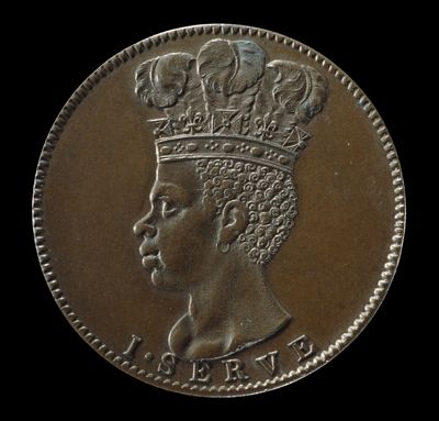 Barbados Penny, England (1788). Copper alloy.