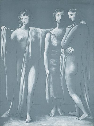 Pablo Picasso, The Three Graces (1923). Oil and charcoal on canvas. 200 x 150 cm. Fundación Almine y Bernard Ruiz-Picasso, Madrid.