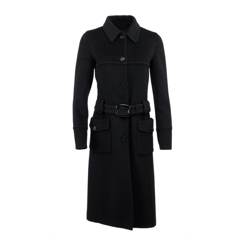 A black woolen coat