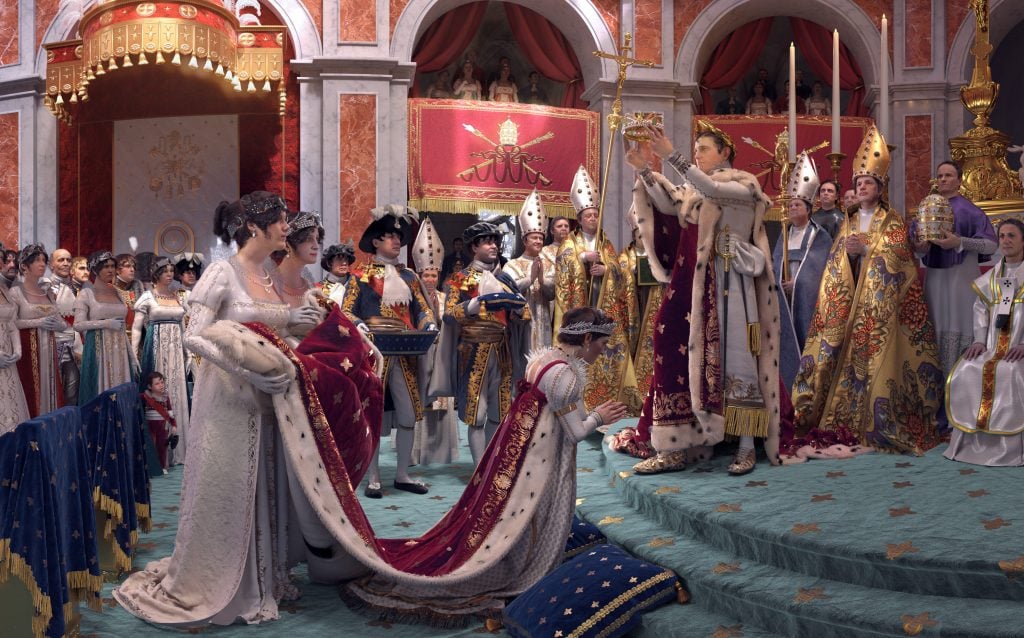 a computer generated image of napoleon's coronation