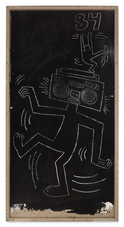 Keith Haring, Untitled (Boombox Head) (1984).