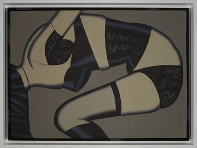 Christina Ramberg, Waiting Lady (1972). Acrylic on hardboard. 57.8 × 82 cm. Anstiss and Ronald Krueck Collection.