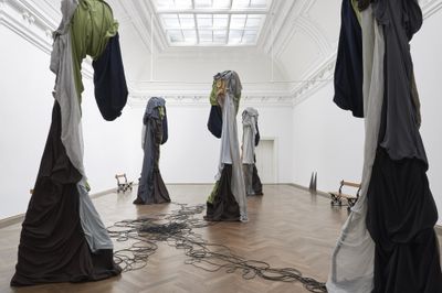 Exhibition view: Sandra Mujinga, Time as a Shield, Kunsthalle Basel (30 August–10 November 2024).