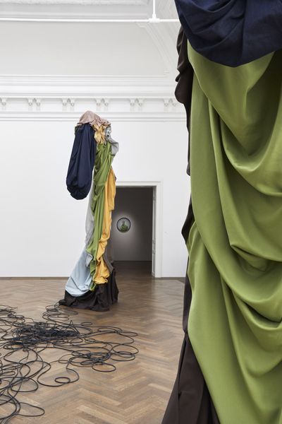 Exhibition view: Sandra Mujinga, Time as a Shield, Kunsthalle Basel (30 August–10 November 2024).