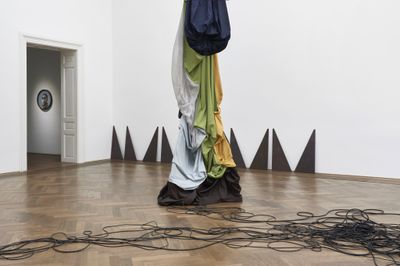 Exhibition view: Sandra Mujinga, Time as a Shield, Kunsthalle Basel (30 August–10 November 2024).