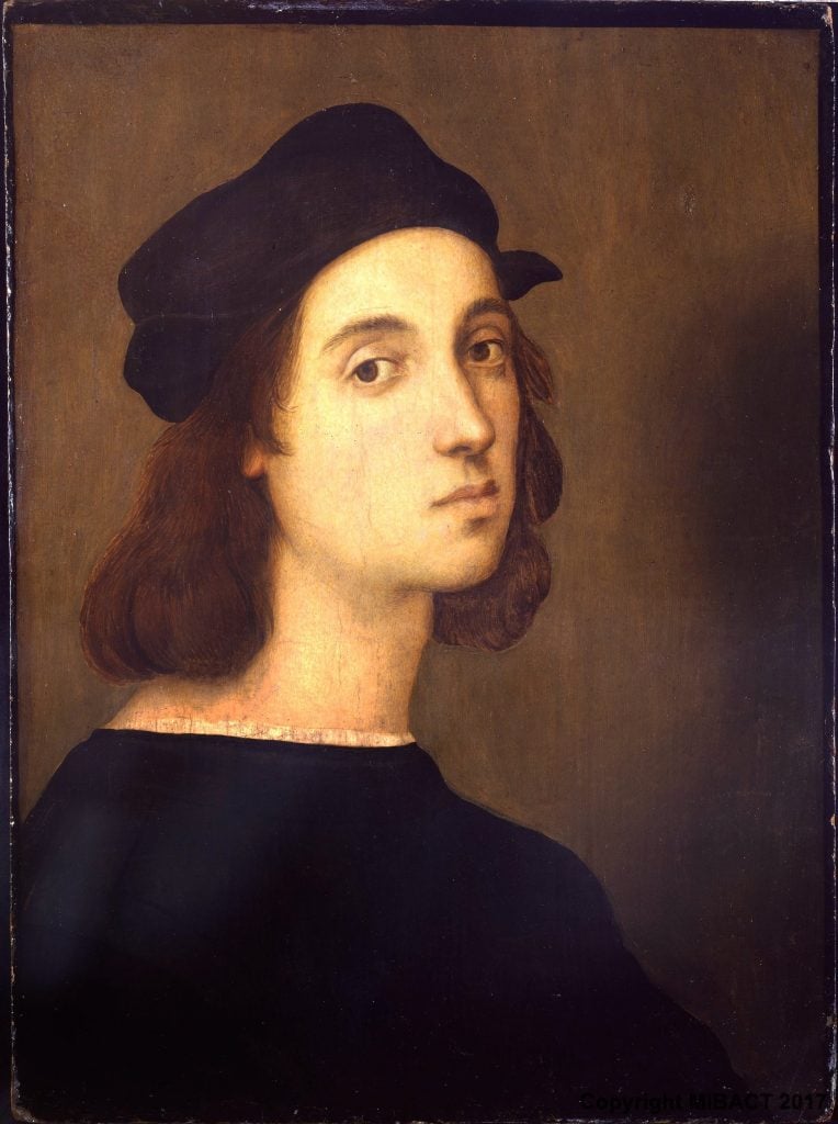 Raphael, Self portrait (1506-1508). Firenze, Gallerie degli Uffizi, Galleria delle Statue e delle Pitture. Gabinetto fotografico delle Gallerie degli Uffizi - Su concessione del Ministero per i Beni e le Attività Culturali e del Turismo.