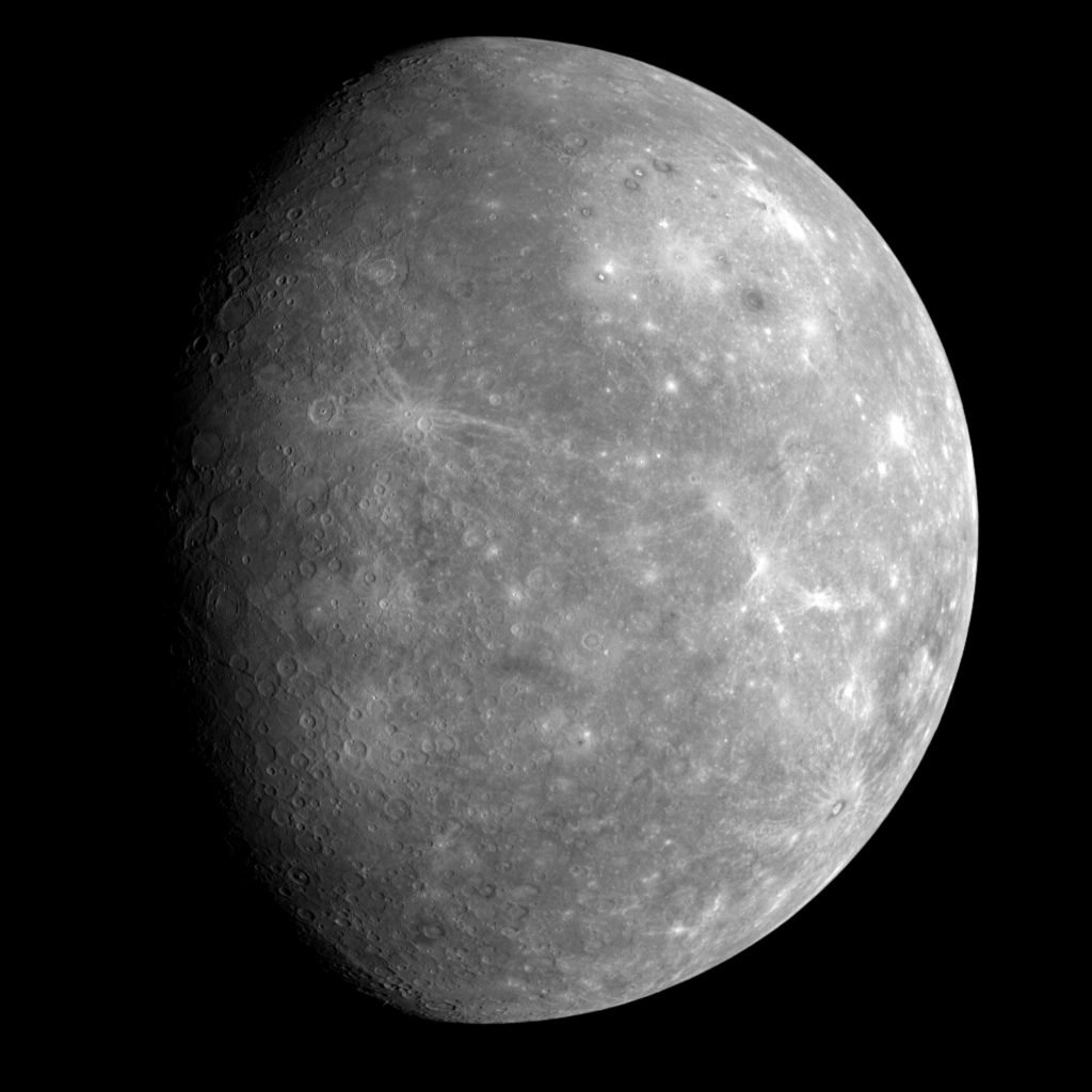 a view of the planet Mercury from space